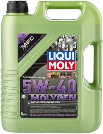 Масло моторное LIQUI MOLY Molygen New Generation A3/B4 5W-40 SN 5л