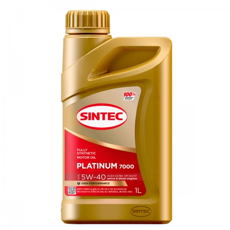 Масло моторное SINTEC Platinum A3/B4 5W-40 SN/CF 1л