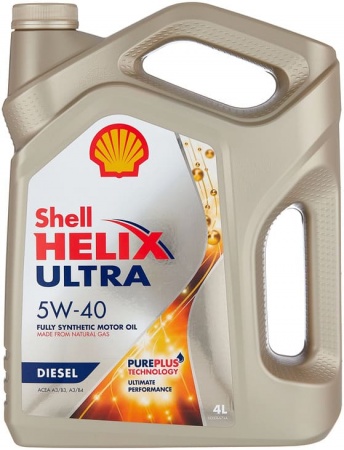 Масло моторное Shell Helix Ultra Diesel A3/B4 5W-40 4л
