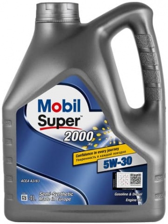 Масло моторное Mobil Super 2000 X1 A3/B4 5W-30 SL/CF  4л