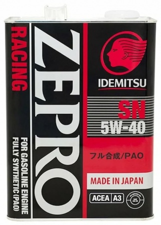 Масло моторное Idemitsu Zepro Racing A3 5W-40 SN 4л