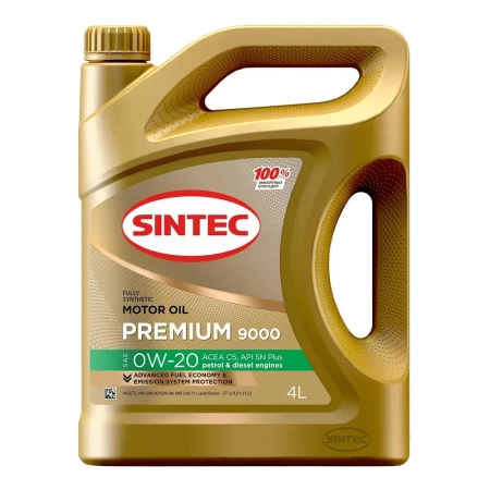 Масло моторное SINTEC PREMIUM 9000 C5 0W-20 SN 4л