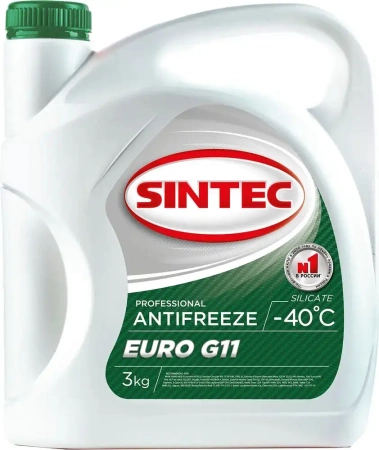 Антифриз G11 (зелёный) SINTEC Euro 3кг