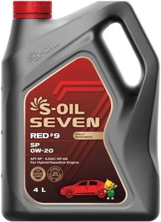 Масло моторное S-OIL 7 RED #9 0W-20 SP 4л