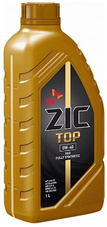 Масло моторное ZIC TOP A3/B4 0W-40 SN 1л