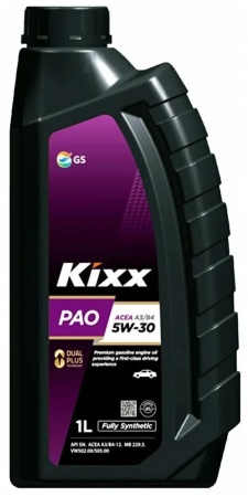Масло моторное Kixx PAO A3/B4 5W-30 SN 1л