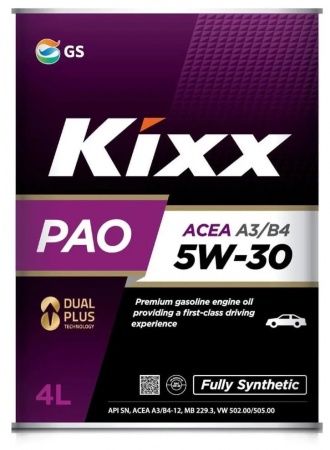 Масло моторное Kixx PAO A3/B4 5W-30 SN 4л