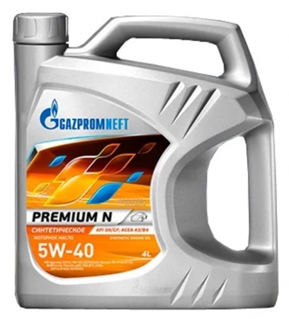 Масло моторное Gazpromneft Premium N A3/B4 5W-40 SN/CF 4л
