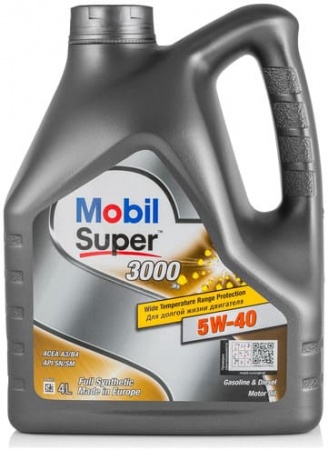 Масло моторное Mobil Super 3000 X1 A3/B4 5W-40 SN/CF 4л