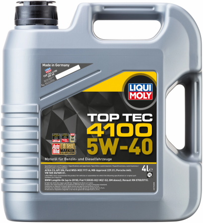 Масло моторное LIQUI MOLY Top Tec 4100 C3 5W-40 SN 4л