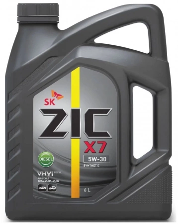 Масло моторное ZIC X7 Diesel A3/B4 5W-30 SL/CF 6л