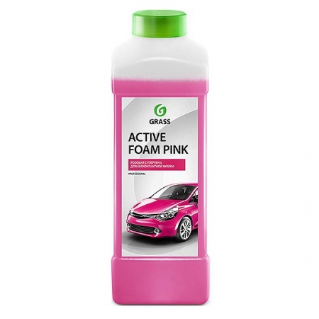 Шампунь для бесконтактной мойки Active Foam Pink (1кг) (пена) Grass