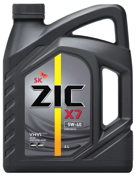 Масло моторное ZIC X7 A3/B4 5W-40 SN/CF 4л