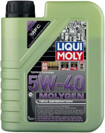 Масло моторное LIQUI MOLY Molygen New Generation A3/B4 5W-40 SN 1л