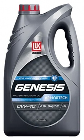 Масло моторное Лукойл Genesis Armortech A3/B4 0W-40 SN/CF 4л