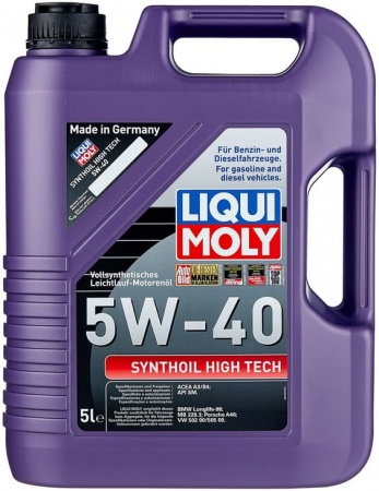 Масло моторное LIQUI MOLY Synthoil High Tech A3/B4 5W-40 SN 5л