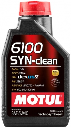 Масло моторное Motul 6100 SYN-clean C3 5W-40 SN  1л