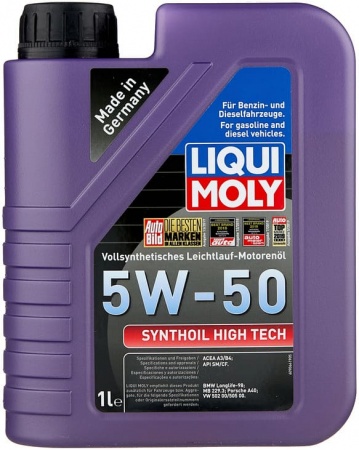Масло моторное LIQUI MOLY Synthoil High Tech A3/B4 5W-50 SM/CF 1л