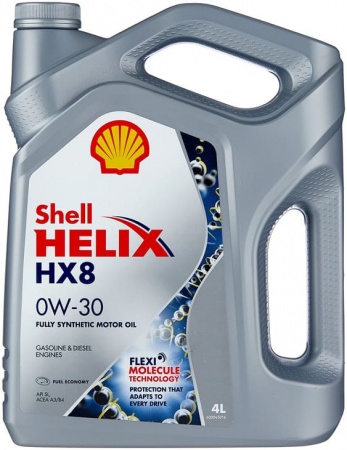 Масло моторное Shell Helix HX8 A3/B4 0W-30 SL (SN) 4л