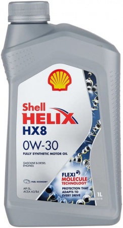Масло моторное Shell Helix HX8 A3/B4 0W-30 SL (SN) 1л