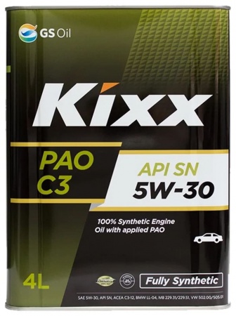 Масло моторное Kixx PAO C3 5W-30 SN 4л
