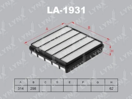 Фильтр воздушный Lynx LA1931