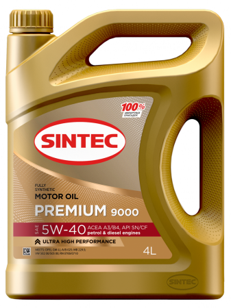 Масло моторное SINTEC PREMIUM A3/B4 5W-40 SN/CF 4л