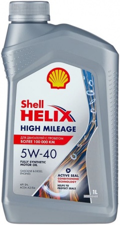 Масло моторное Shell Helix High Mileage A3/B4 5W-40 SN 1л