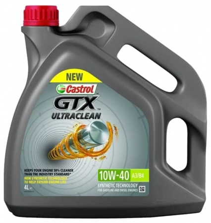 Масло моторное Castrol GTX Ultraclean A3/B4 10W-40 SN  4л