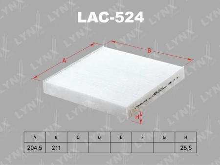 Фильтр салона Lynx LAC524