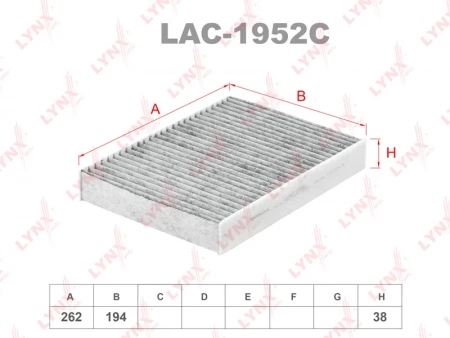 Фильтр салона Lynx LAC1952C