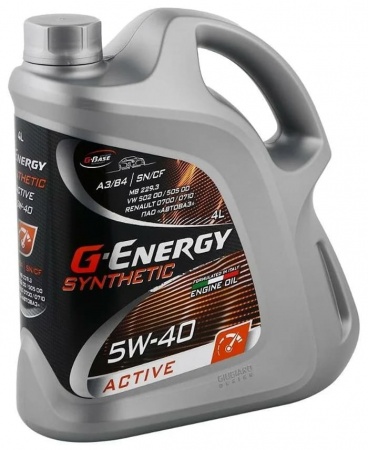 Масло моторное G-Energy Synthetic Active A3/B4 5W-40 SN/CF 4л