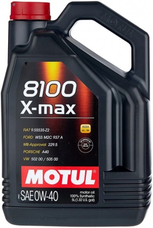 Масло моторное Motul 8100 X-max A3/B4 0W-40 SN 5л