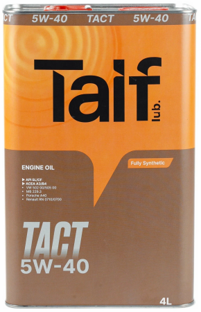 Масло моторное TAIF TACT A3/B4 5W-40 SL 4л