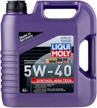 Масло моторное LIQUI MOLY Synthoil High Tech A3/B4 5W-40 SN 4л