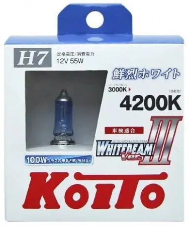 Лампа галогеновая Н11 12V55W (Whitebeam III) 2шт Koito P0750W