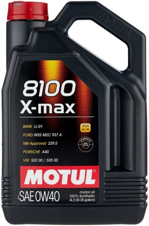 Масло моторное Motul 8100 X-max A3/B4 0W-40 SN 4л