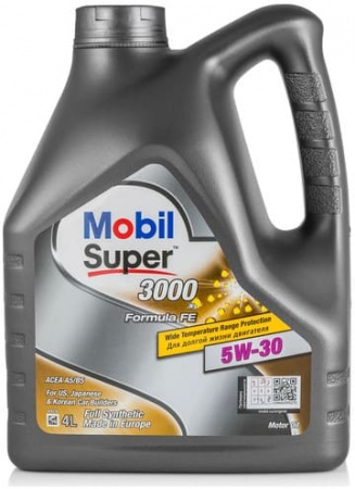 Масло моторное Mobil Super 3000 X1 Formula FE A5/B5 5W-30 SL/CF 4л