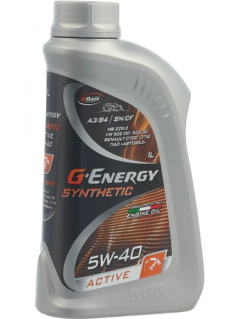 Масло моторное G-Energy Synthetic Active A3/B4 5W-40 SN/CF 1л