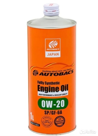 Масло моторное Autobacs Fully Synthetic Engine Oil GF-6A 0W-20 SP 1л