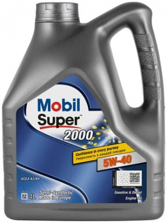 Масло моторное Mobil Super 2000 X3 A3/B4 5W-40 SN PLUS  4л